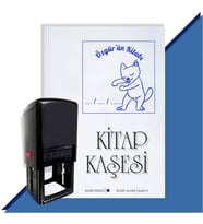 Kişiye Özel  Cute Cat 2 Tarihli Kitap Kaşesi (Mavi)