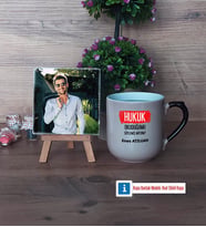 Hukuk Okuduğumu Söylemiş Miydim Fotoğraflı Dekoratif Taş, Kupa Bardak Beyaz Hediye (Model 10)