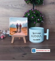 Kankaya Hediye Fotoğraflı Dekoratif Taş, Kupa Bardak Beyaz Hediye (Model 12)
