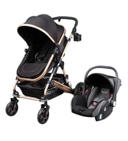 Norfolk  Baby Voyage Air Luxury 5in1 Travel Sistem Bebek Arabası - Ayak Örtüsü Hediye (Siyah)
