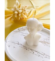 Soya Wax Layd Çiçek Kız Mum (Beyaz)