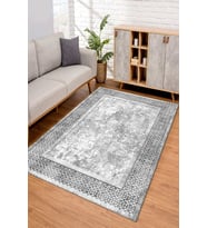 Dijital Kaymaz Taban Yıkanabilir Renkli Salon Halısı Mutfak Halısı Yolluk ND-SD-642 (Gri)