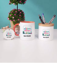 Kimya Mühendisi Kupa Bardak Kırmızı Kalemlik ve Anahtarlık (Model 7)