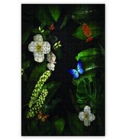 Cakapuzzle Çiçekler Yapraklar ve Kelebekler Puzzle Yapboz MDF (Ahşap) (500 Parça)