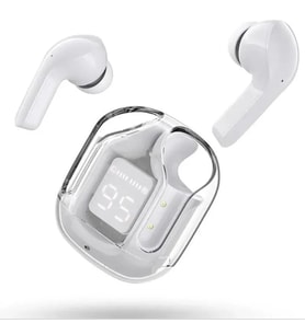 Ultrapods True Wireless Earbuds - Transparan Şeffaf Kutulu - Bluetooth 5.3 - Oyun Modlu (Beyaz)