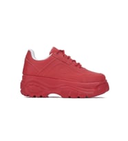 Günlük Kadın Spor Ayakkabı Yüksek Taban Rahat Bağcıklı Sneaker  001 (Kırmızı)