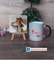 İsme Özel Doğum Günü Hediyesi Fotoğraflı Dekoratif Taş, Kupa Bardak Beyaz Hediye (Model 9)