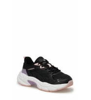 Lumberjack Fanto Memory Foam Tabanlı Fileli Kadın Sneaker Spor Ayakkabı (Siyah-Pudra)