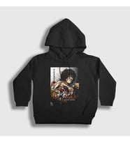 Presmono Unisex Çocuk Beyaz Ohma Tokita V3 Anime Kengan Ashura Kapüşonlu Sweatshirt 318247tt (Siyah)