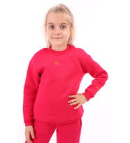 Toontoy Kız Çocuk Nakışlı Sweatshirt (Fuşya)