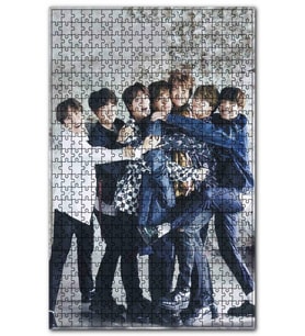 Cakapuzzle BTS Koreli Gençler Sarmaş Dolaş Puzzle Yapboz MDF (Ahşap) (500 Parça)