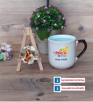 Müzik Öğretmeni Kupa Bardak Beyaz ve Fotoğraflı Ahşap Anahtarlık Hediye Öğretmenler Günü Hediyesi (Model 10)