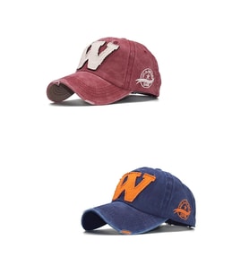 Şapka Eskitme Bordo Siyah 2'li Şapka, Cap Şapka, Erkek Kadın Şapka, W Şapka, W Snapback Takım ikili.009 (Bordo-Lacivert)
