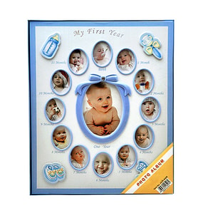 10x15 cm 240'LIk Bebek Fotoğraf Albümü (Mavi)