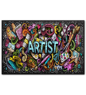 Cakapuzzle Modern Sanat Boyama Sanatı Aletleri  Puzzle Yapboz MDF (Ahşap) (1000 Parça)