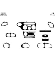 Meriç® Hyundai Elantra Ön Torpido Kaplama Maun 14 Parça 1999-2000 (Piano Black)