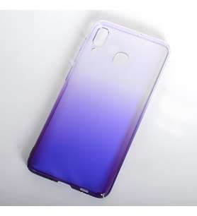 Galaxy A20 / A30 Kılıf Parlak Renk Geçişli Kılıf (Mor)