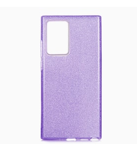 Samsung Galaxy Note 20 Ultra Kılıf Simli Parlak Shining Kapak (Mor)