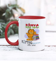Kimya Öğretmeni Tasarımlı Kişiye Özel Kupa Bardak (Kırmızı)