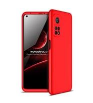 Xiaomi Mi 10T Pro 5G Kılıf 3 Parça Slim Sert Silikon Kapak AYS (Kırmızı)