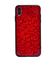 iPhone XS Max Mermer Desenli Pane Kılıf (Kırmızı)