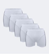 Malabadi Erkek 5 Li Paket Biyeli Modal Boxer 5MB017 (Beyaz)