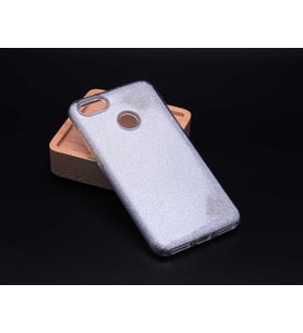 Huawei P9 Lite Mini Kılıf Simli Parlak Shining Kapak (Gümüş)