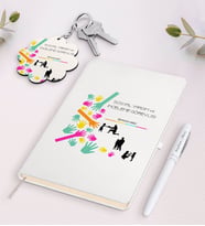 BK Gift Kişiye Özel Sosyal Yardım Ve İnceleme Görevlisi Siyah Defter Kalem Ve Anahtarlık Hediye Seti-2 (Model 2)