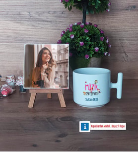 Müzik Öğretmeni Fotoğraflı Dekoratif Taş, Kupa Bardak Beyaz Hediye (Model 12)