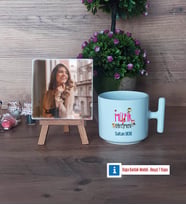 Müzik Öğretmeni Fotoğraflı Dekoratif Taş, Kupa Bardak Beyaz Hediye (Model 12)