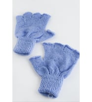 unisex ucu kesik yün elidiven (Koyu Mavi)
