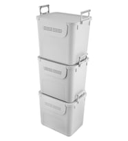 Geseus Motek Mybox 3x30 Litre Kulplu Çok Amaçlı Organizer Saklama Kutusu-MT-35