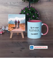 Kankaya Hediye Fotoğraflı Dekoratif Taş, Kupa Bardak Beyaz Hediye (Model 6)