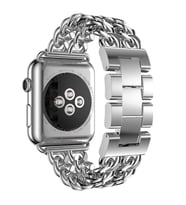 Apple Watch 40mm Kordon Cowboy Zincir Metal Kordon (Gümüş)