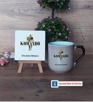 Komando Dekoratif Taş, Kupa Bardak Kırmızı Hediye (Model 9)