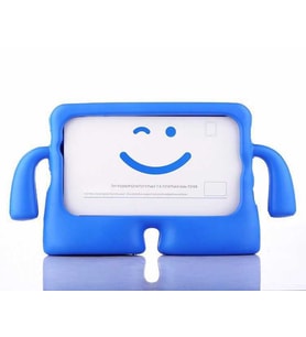 Samsung Galaxy Tab S6 Lite SM-P610 10.4" İnç Uyumlu Kılıf Case, Tutma Kollu ve Standlı Yumuşak Dokulu Ultra Koruyucu Çocuk Tablet Silikon Kılıf (Mavi)