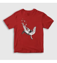 Presmono Unisex Çocuk Beyaz Icarus Melek Falling Angel T-Shirt 509578tt (Kırmızı)