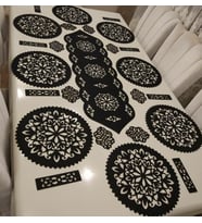 RUNNER/AMERİKAN SERVİS TAKIMI/MASA ÖRTÜSÜ. 25 PARÇA, S.DERİ (Siyah)