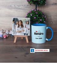 Hemşire Fotoğraflı Dekoratif Taş, Kupa Bardak Beyaz Hediye (Model 4)