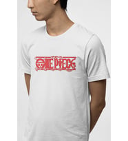 One Piece Red Logo Tişört  (Beyaz)