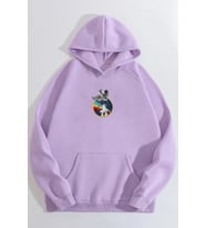 Unisex Nasa Baskılı Sweatshirt (Lila)