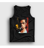 Presmono Unisex Beyaz Tyler Durden Brad Pitt Fight Club Atlet 327452tt (Siyah)