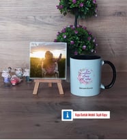Hamile Anne Adayı Fotoğraflı Dekoratif Taş, Kupa Bardak Beyaz Hediye (Model 11)