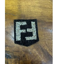 10X8 CM ÜTÜ İLE YAPIŞAN F HARFLİ ARMA DİKİŞ APLİKE CEP ARMA (Siyah)