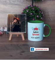 İngilizce Öğretmeni Fotoğraflı Dekoratif Taş, Kupa Bardak Beyaz Hediye Öğretmenler Günü Hediyesi (Model 14)