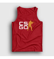 Presmono Unisex Beyaz Logo Oyun Counter Strike Cs Go Atlet 323471tt (Kırmızı)