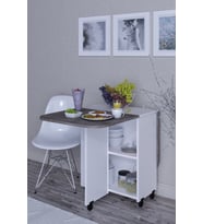 Yemek Masası Açılır Katlanabilir MDF (Gri)