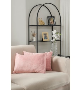 Formeya Çift Tarafı Wellsoft Kumaş 2'li 35x55 cm Hediyelik Dekoratif Pelüş Kırlent Kılıfı Yastık Kılıfı (Pudra)