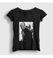 Presmono Kadın Beyaz Crank Jason Statham T-Shirt 397021tt (Siyah)