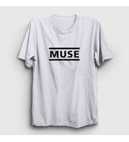 Presmono Unisex Sarı Logo Muse T-Shirt 69770tt (Beyaz)